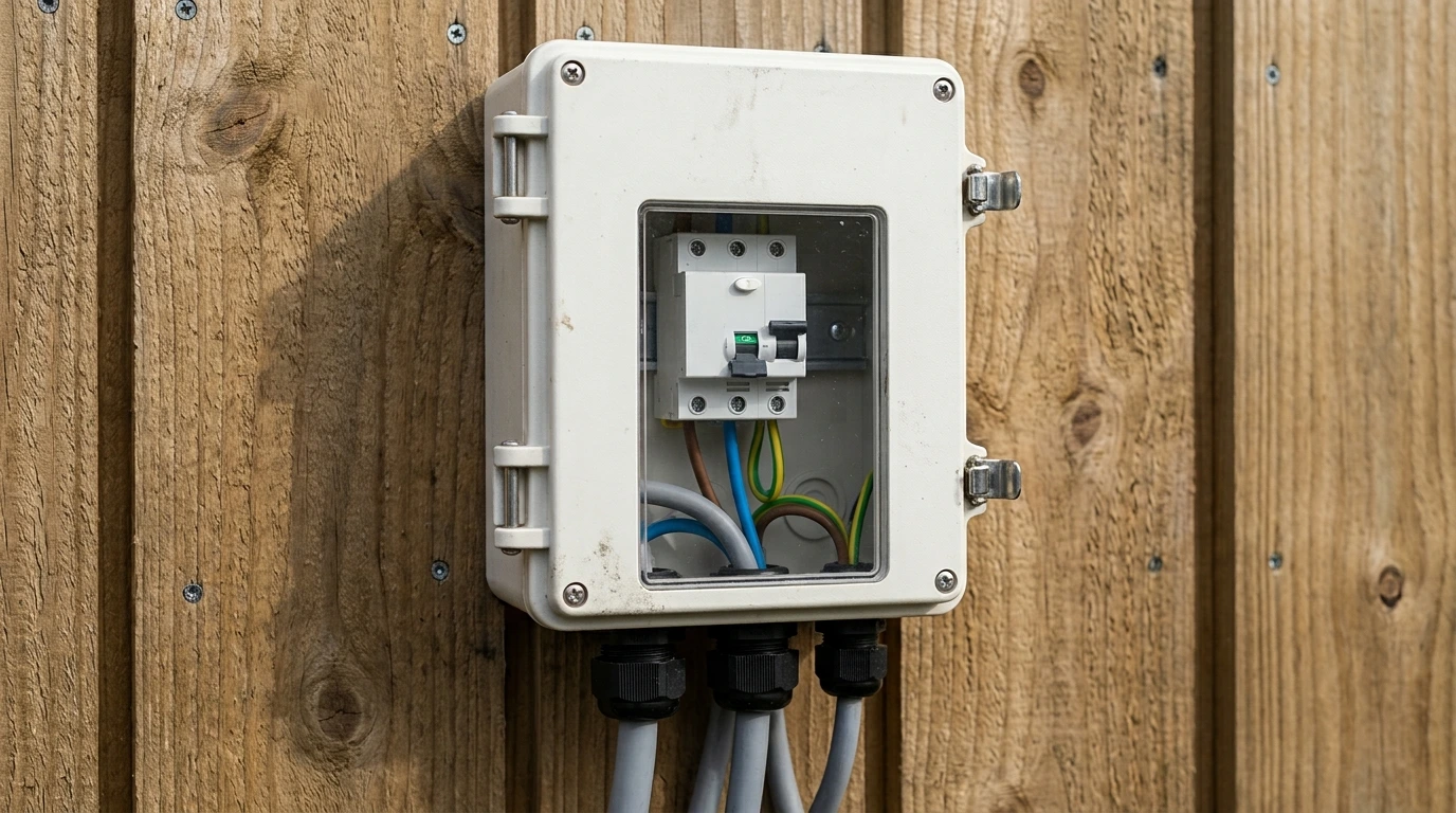 Coffret électrique dédié et disjoncteur différentiel du local technique