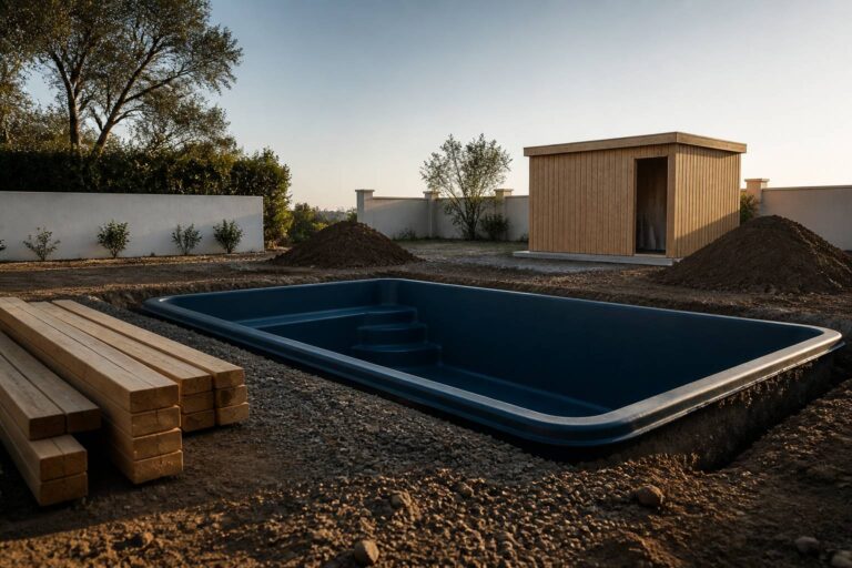 Piscine 6×4 : budget complet, terrassement et local inclus