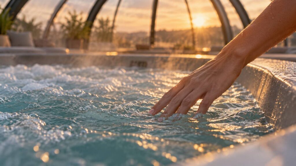 Illustration de détail sur le sujet : Abri de spa innovant : découvrez le SPA Dome Orlando® pour votre détente ultime