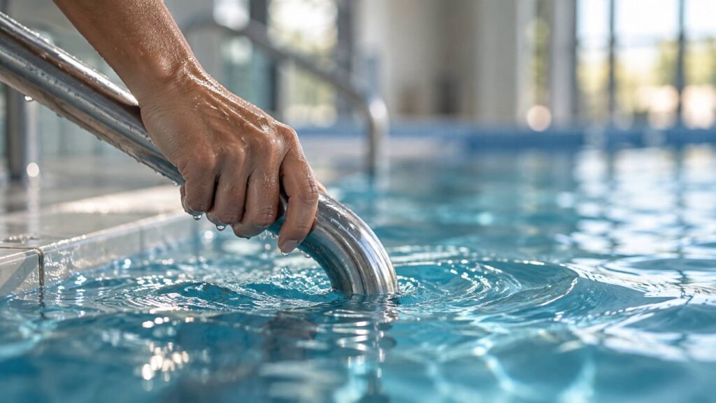 Illustration de détail sur le sujet : Plongez avec AQUABACK® pour retrouver la forme et le bien-être